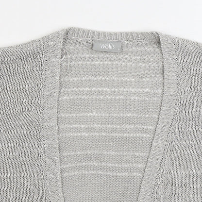 Womens UK Size S Wallis Grey Cardigan Jumper