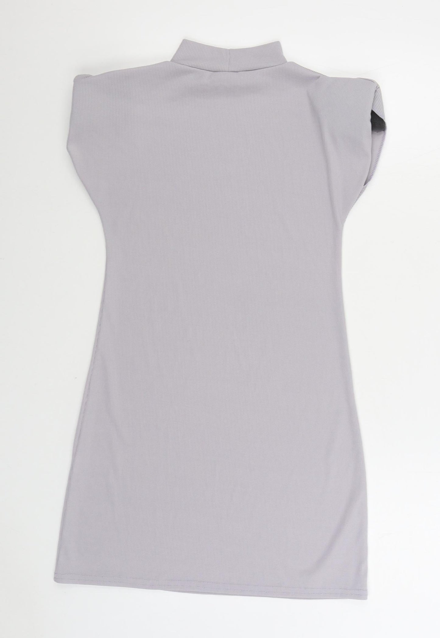 I SAW IT FIRST Womens Grey Polyester Bodycon Size 10 High Neck Pullover