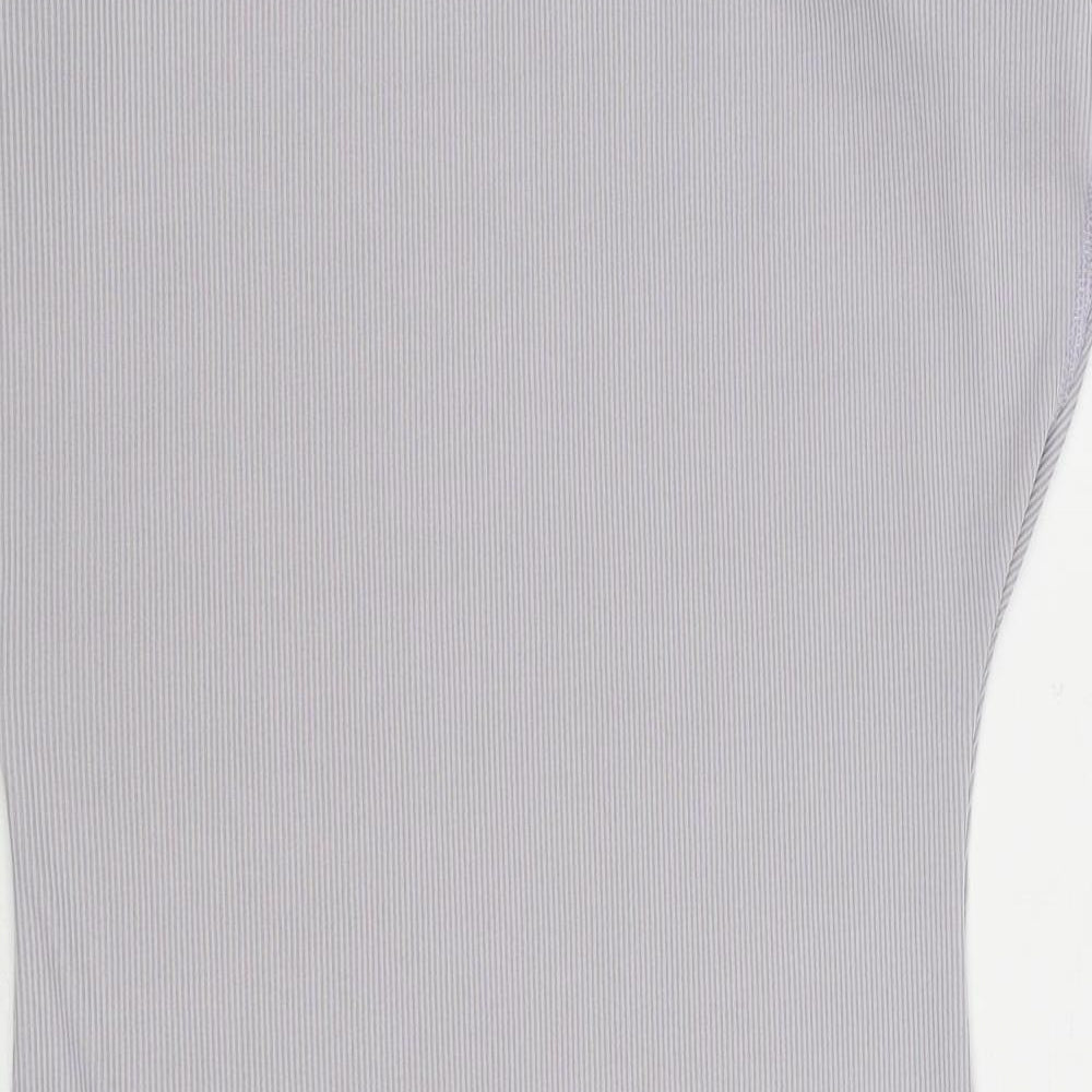 I SAW IT FIRST Womens Grey Polyester Bodycon Size 10 High Neck Pullover
