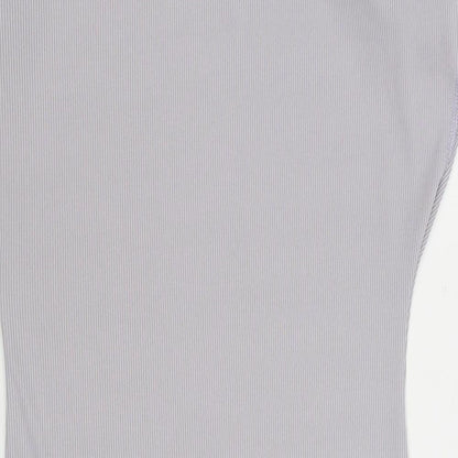 I SAW IT FIRST Womens Grey Polyester Bodycon Size 10 High Neck Pullover