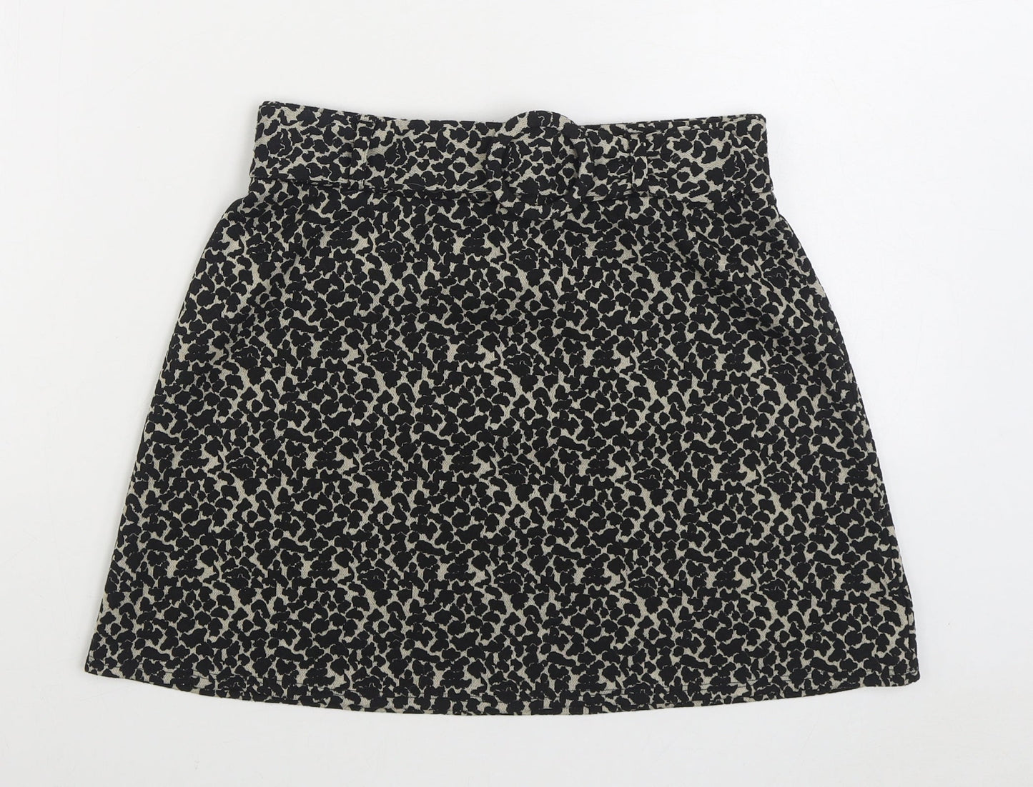 George Womens Brown Animal Print Polyester A-Line Skirt Size 10