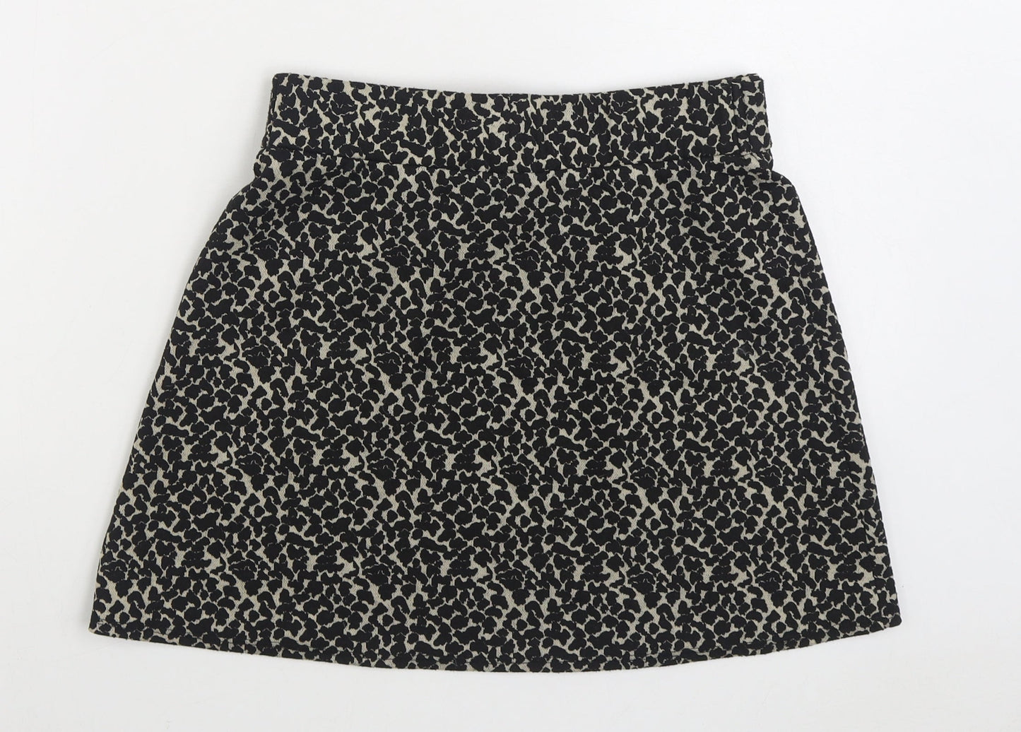 George Womens Brown Animal Print Polyester A-Line Skirt Size 10