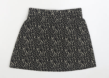George Womens Brown Animal Print Polyester A-Line Skirt Size 10
