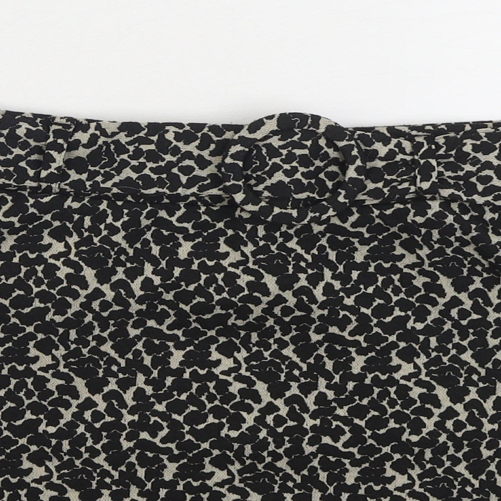 George Womens Brown Animal Print Polyester A-Line Skirt Size 10