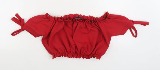 Womens UK Size 12 Cameo Rose Red Basic Blouse