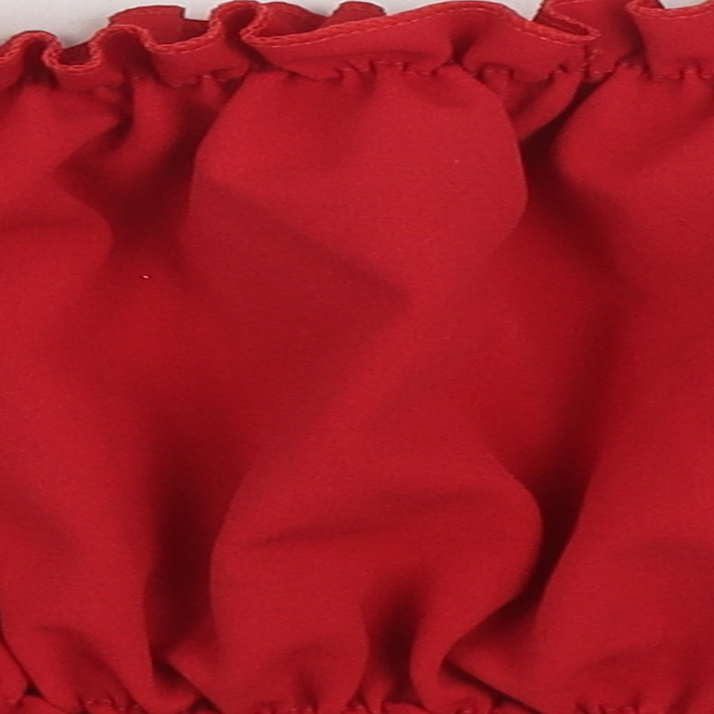 Womens UK Size 12 Cameo Rose Red Basic Blouse