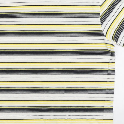 Matalan Mens Multicoloured Striped Cotton T-Shirt Size M Round Neck