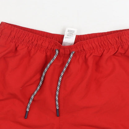 F&F Mens Red Polyester Sweat Shorts Size S Regular Tie - Swim trunks