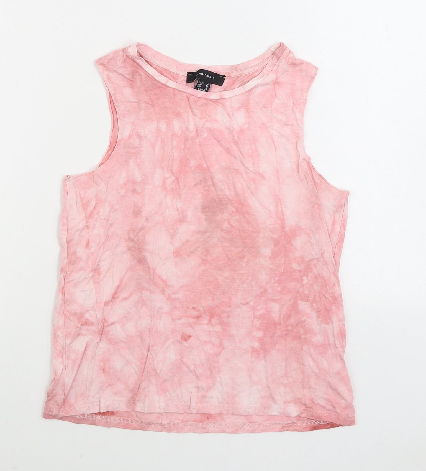 Womens UK Size 4 Atmosphere Pink Basic Tank