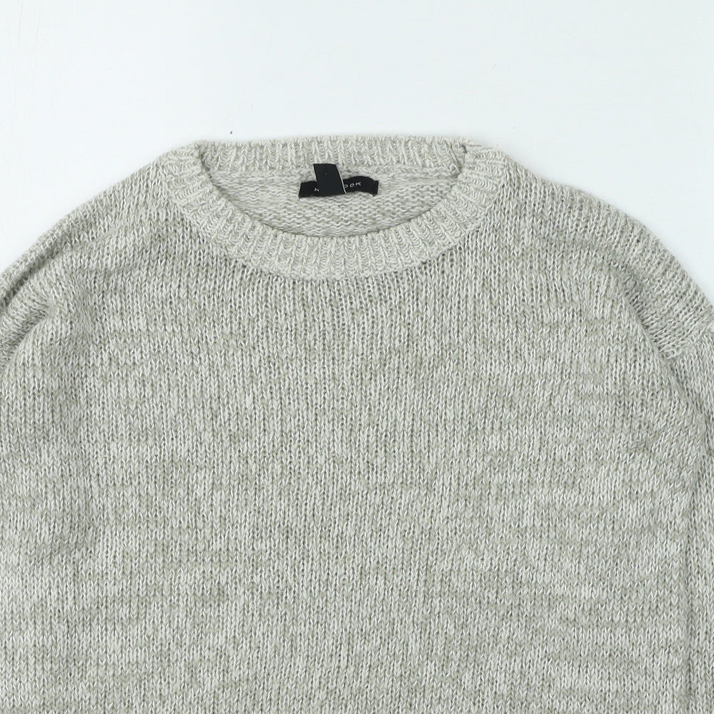 Womens UK Size S New Look Grey Pullover Jumper