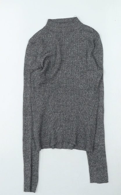 Womens UK Size S Bershka Grey Pullover Jumper