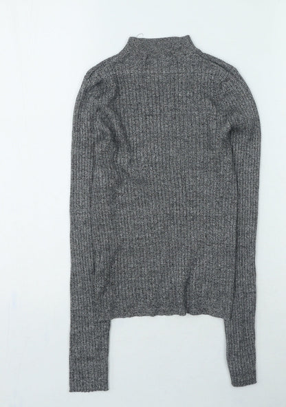 Womens UK Size S Bershka Grey Pullover Jumper