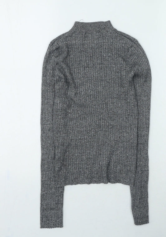Womens UK Size S Bershka Grey Pullover Jumper