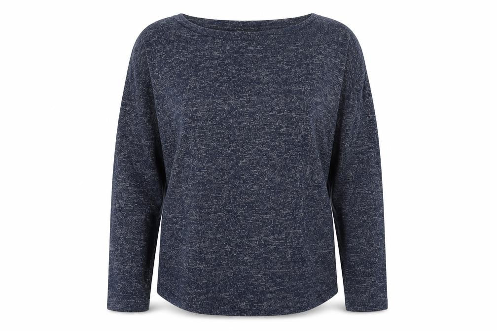 Marks and Spencer Womens Blue Round Neck Viscose Pullover Jumper Size 10