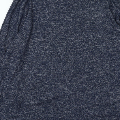 Marks and Spencer Womens Blue Round Neck Viscose Pullover Jumper Size 10