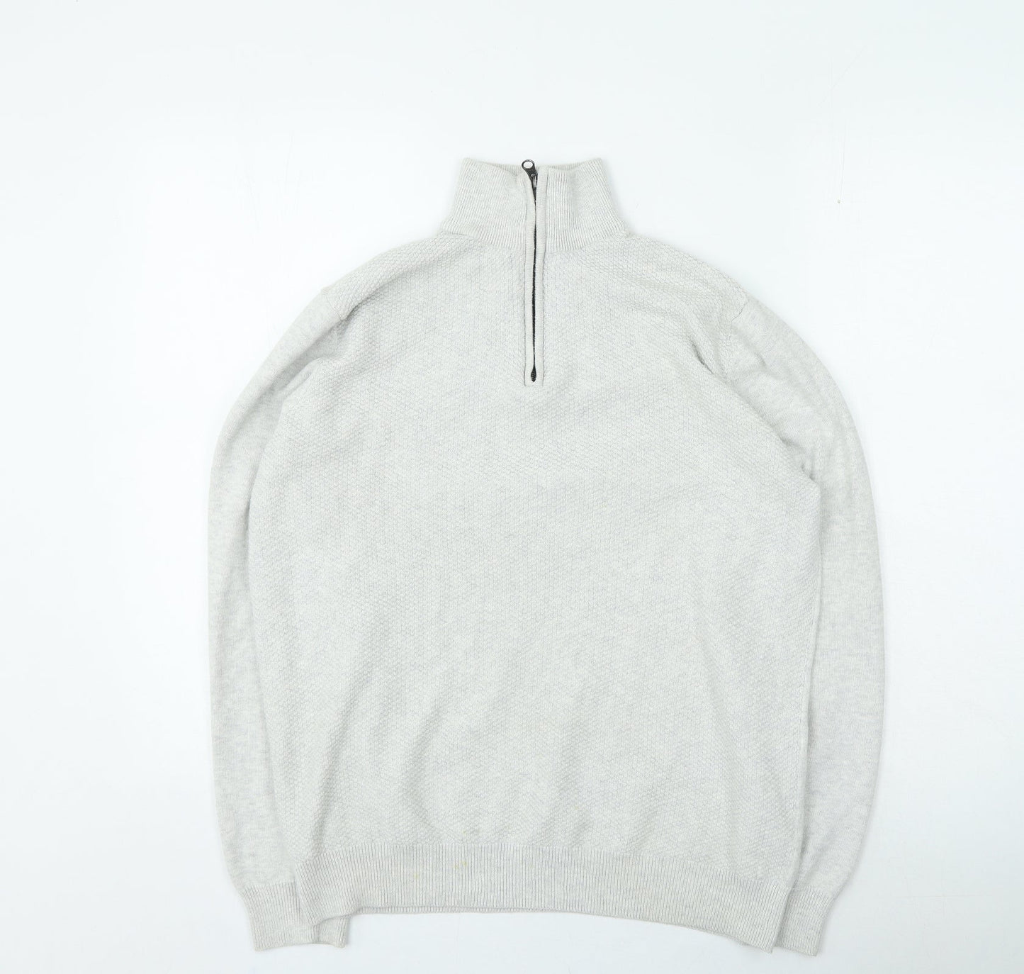 TU Mens Grey Cotton Pullover Sweatshirt Size M