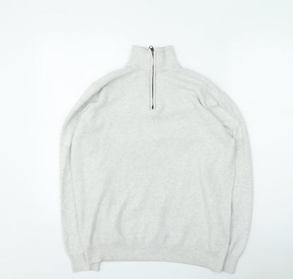 TU Mens Grey Cotton Pullover Sweatshirt Size M