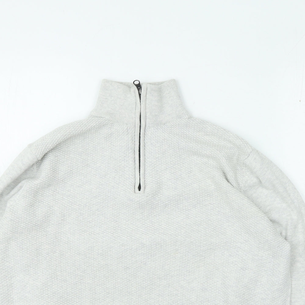 TU Mens Grey Cotton Pullover Sweatshirt Size M