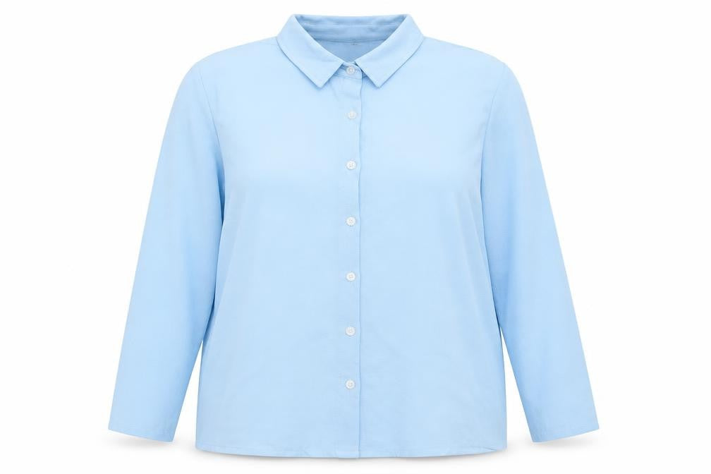 Womens UK Size 16 Boohoo Blue Basic Button-Up