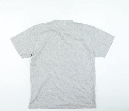 Uneek Womens Grey Cotton Basic T-Shirt Size M Round Neck