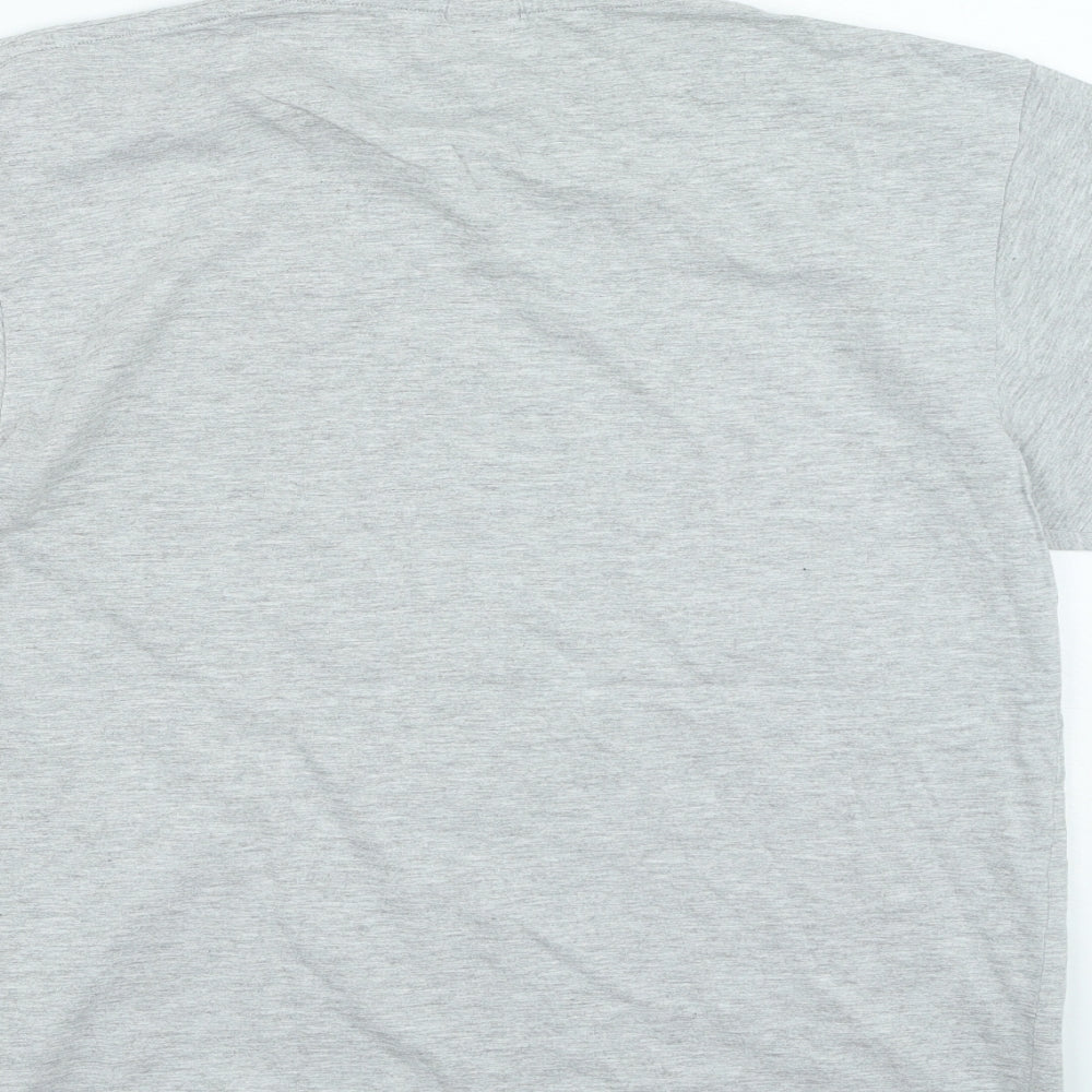 Uneek Womens Grey Cotton Basic T-Shirt Size M Round Neck