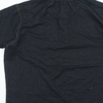 New Look Mens Blue Cotton Polo Size M Collared