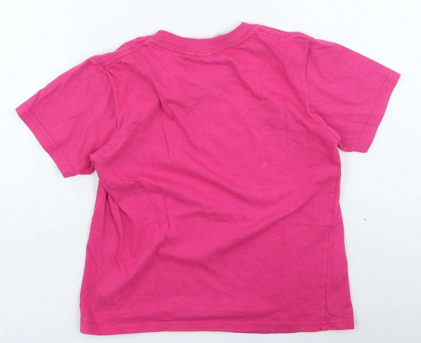 Gildan Girls Pink Cotton Basic Casual Size 5-6 Years Round Neck - Im the big sister