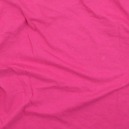 Gildan Girls Pink Cotton Basic Casual Size 5-6 Years Round Neck - Im the big sister