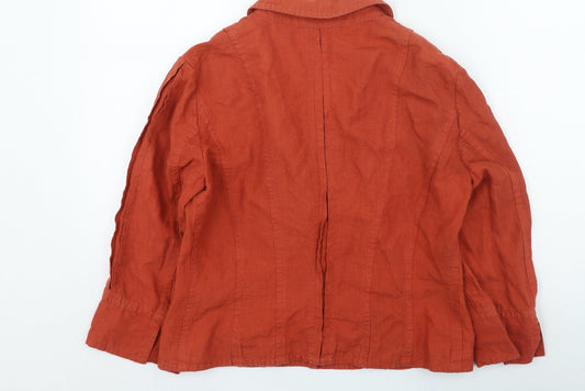Betty Barclay Womens Orange Jacket Size 12