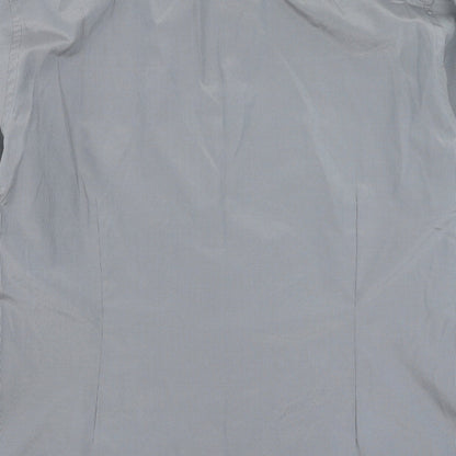 Mens UK Size 2XL Burton Grey  Button-Up Long Sleeve Casual Shirt