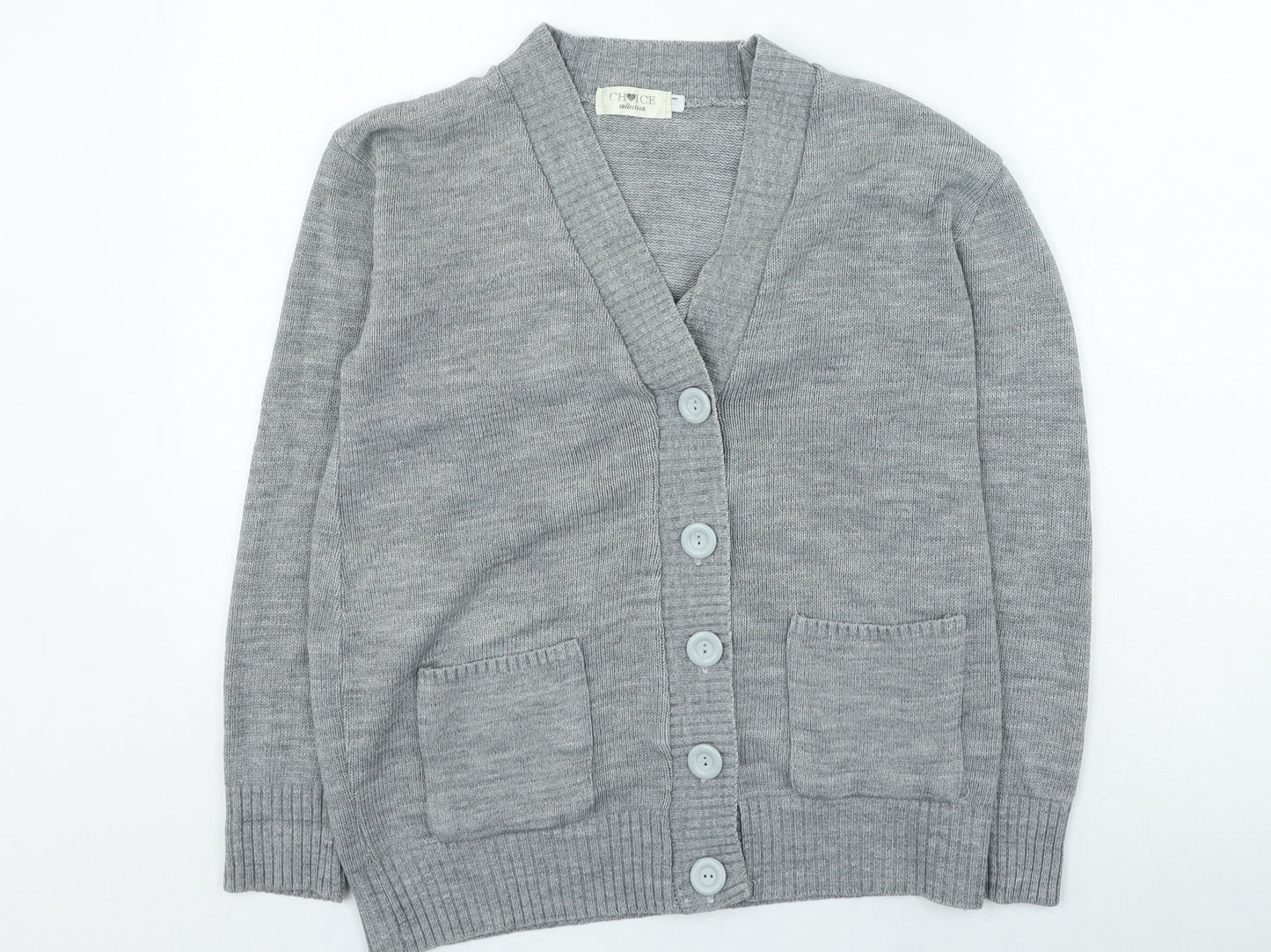 Womens UK Size M Choice Grey Cardigan Jumper