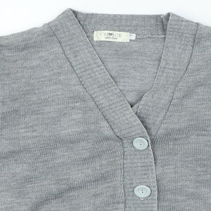 Womens UK Size M Choice Grey Cardigan Jumper