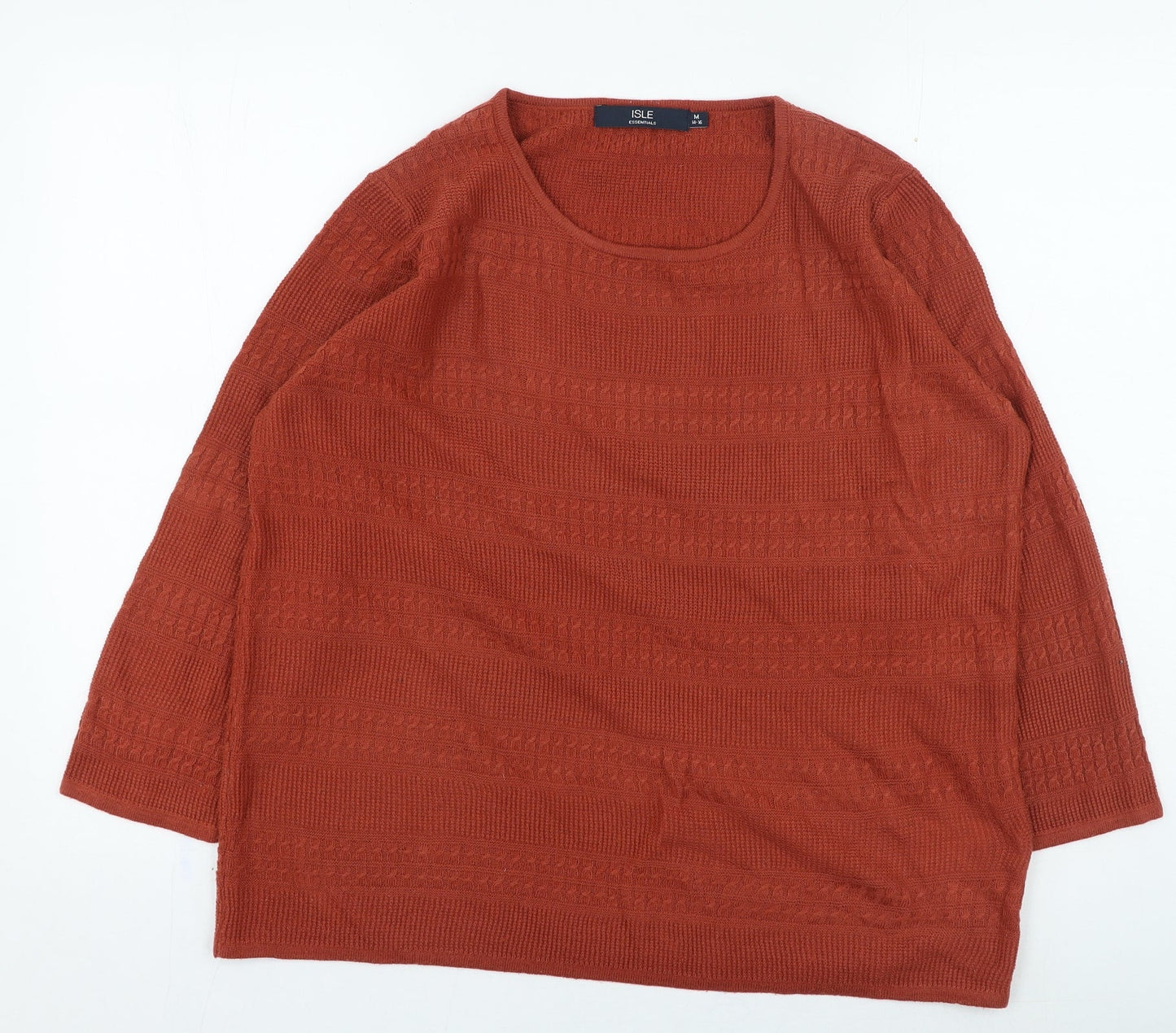 Womens UK Size 14 Isle Orange Pullover Jumper