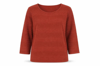 Womens UK Size 14 Isle Orange Pullover Jumper