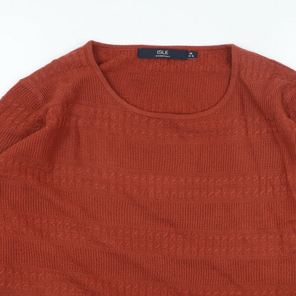 Womens UK Size 14 Isle Orange Pullover Jumper