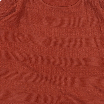 Womens UK Size 14 Isle Orange Pullover Jumper