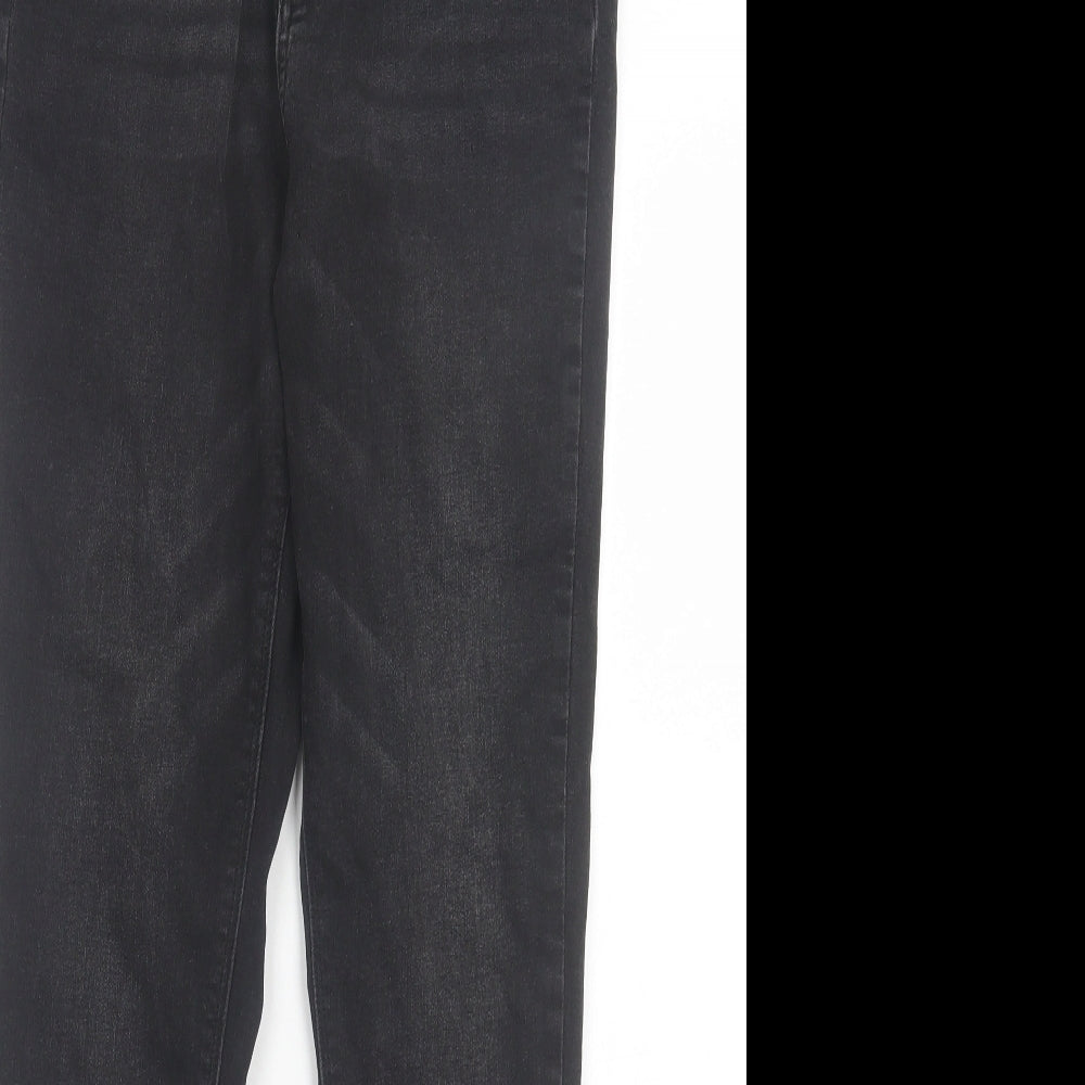 Denim & Co. Womens Black Cotton Skinny Jeans Size 14 L29 in Regular Button