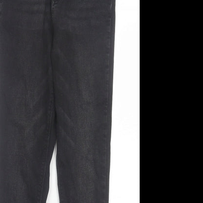 Denim & Co. Womens Black Cotton Skinny Jeans Size 14 L29 in Regular Button