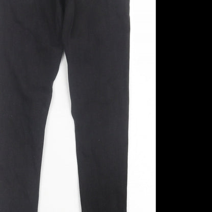 Denim & Co. Womens Black Cotton Skinny Jeans Size 14 L29 in Regular Button