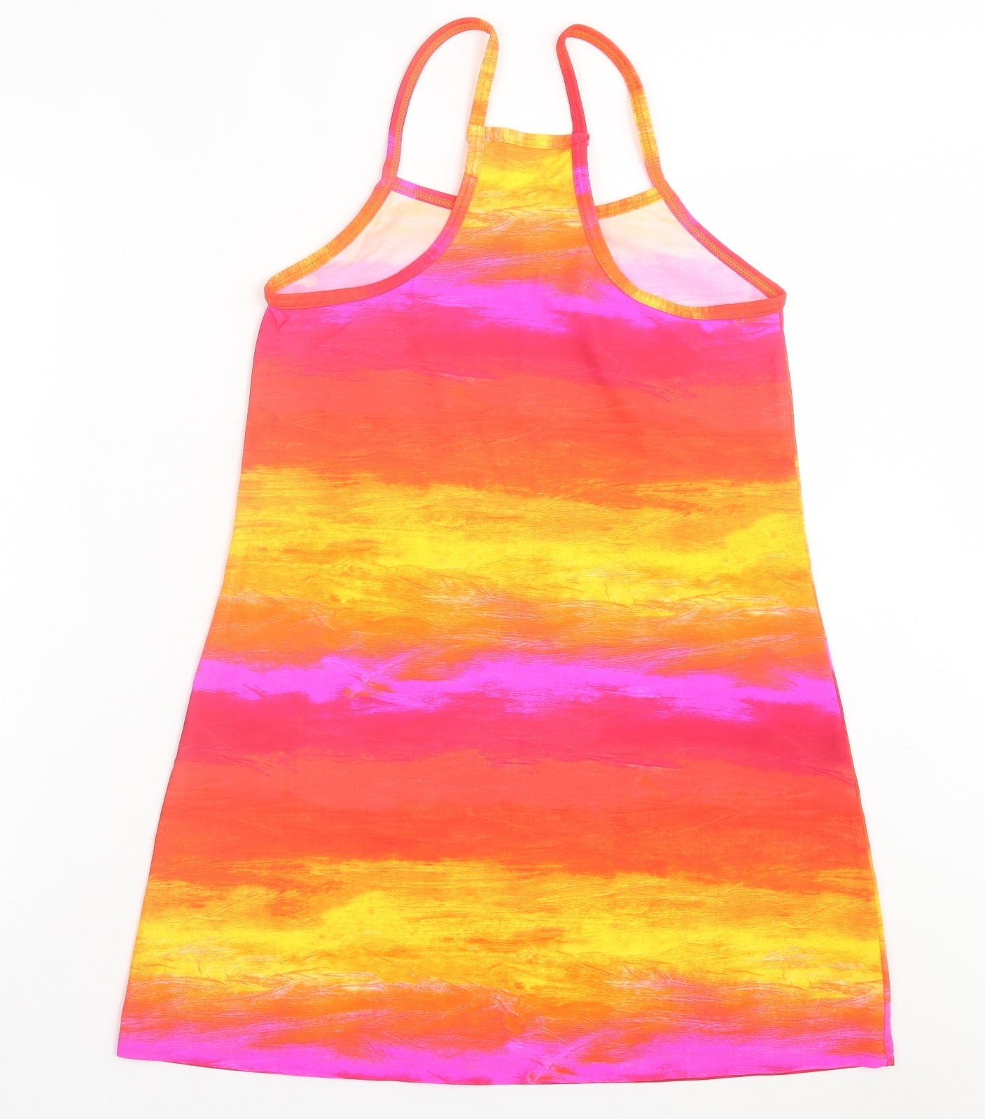 Debenhams Womens Multicoloured Striped Polyamide A-Line Size 14 Square Neck Pullover