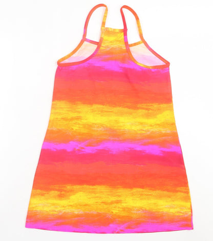 Debenhams Womens Multicoloured Striped Polyamide A-Line Size 14 Square Neck Pullover