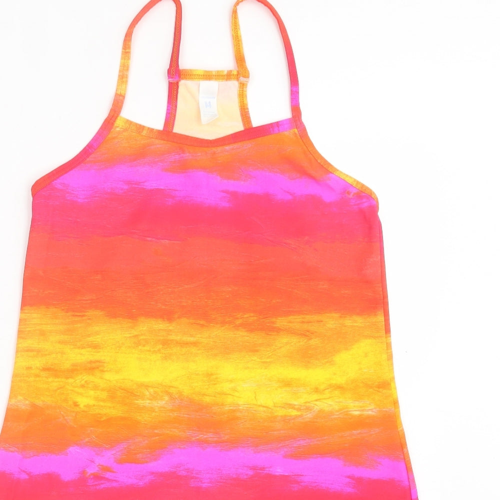 Debenhams Womens Multicoloured Striped Polyamide A-Line Size 14 Square Neck Pullover