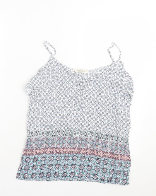 Womens UK Size 10 Oasis Multicoloured Basic T-Shirt