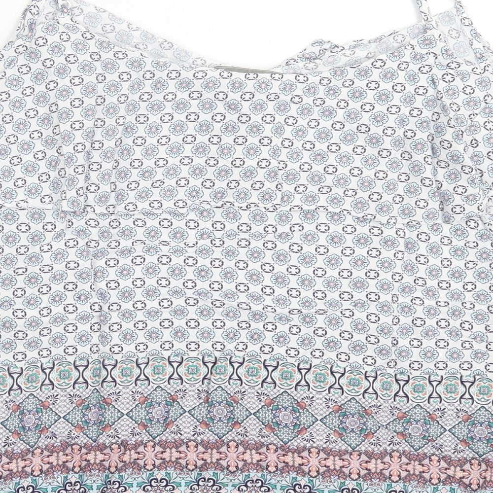 Womens UK Size 10 Oasis Multicoloured Basic T-Shirt