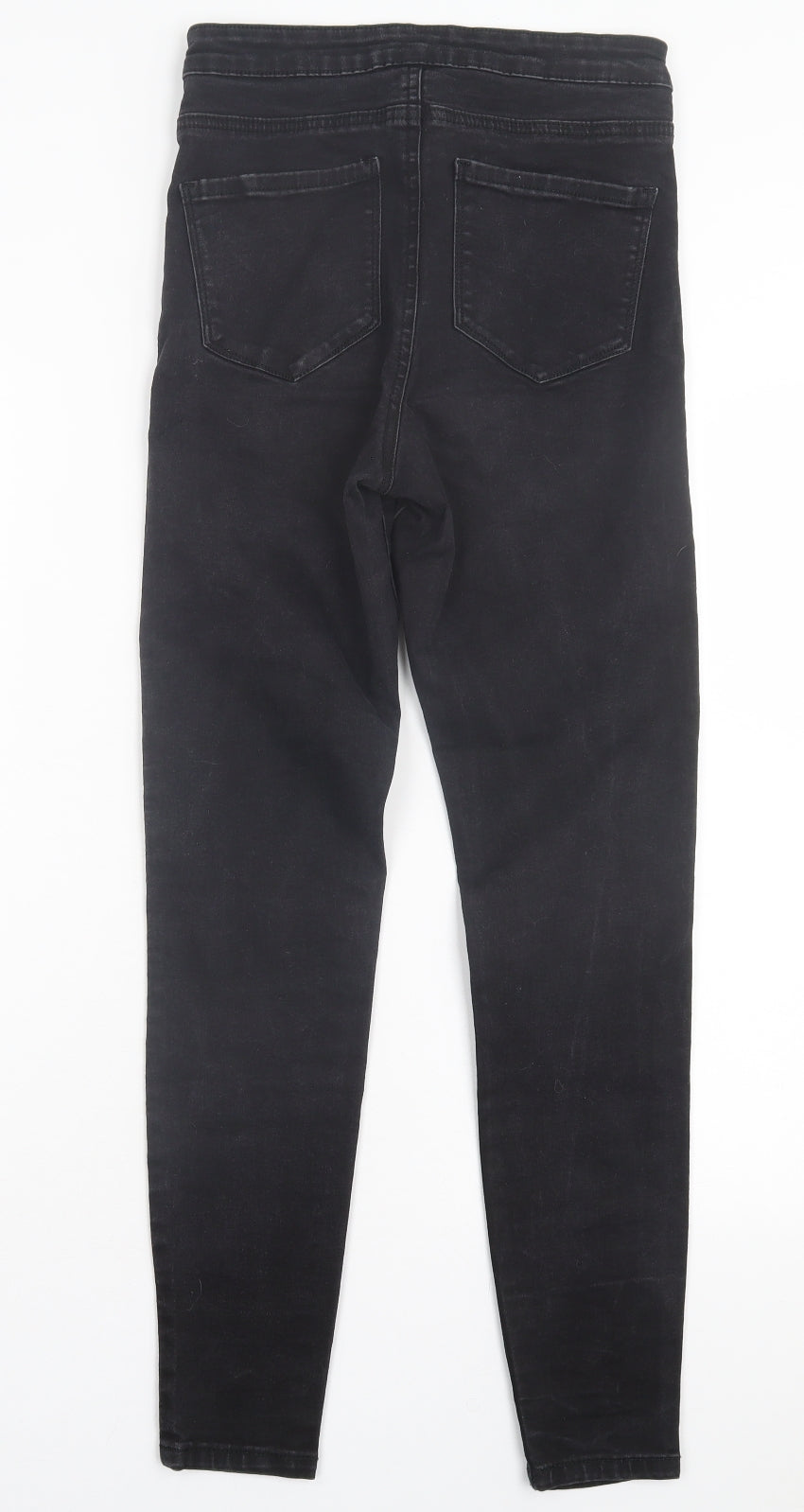 Denim & Co. Womens Black Cotton Skinny Jeans Size 10 L28 in Regular Button