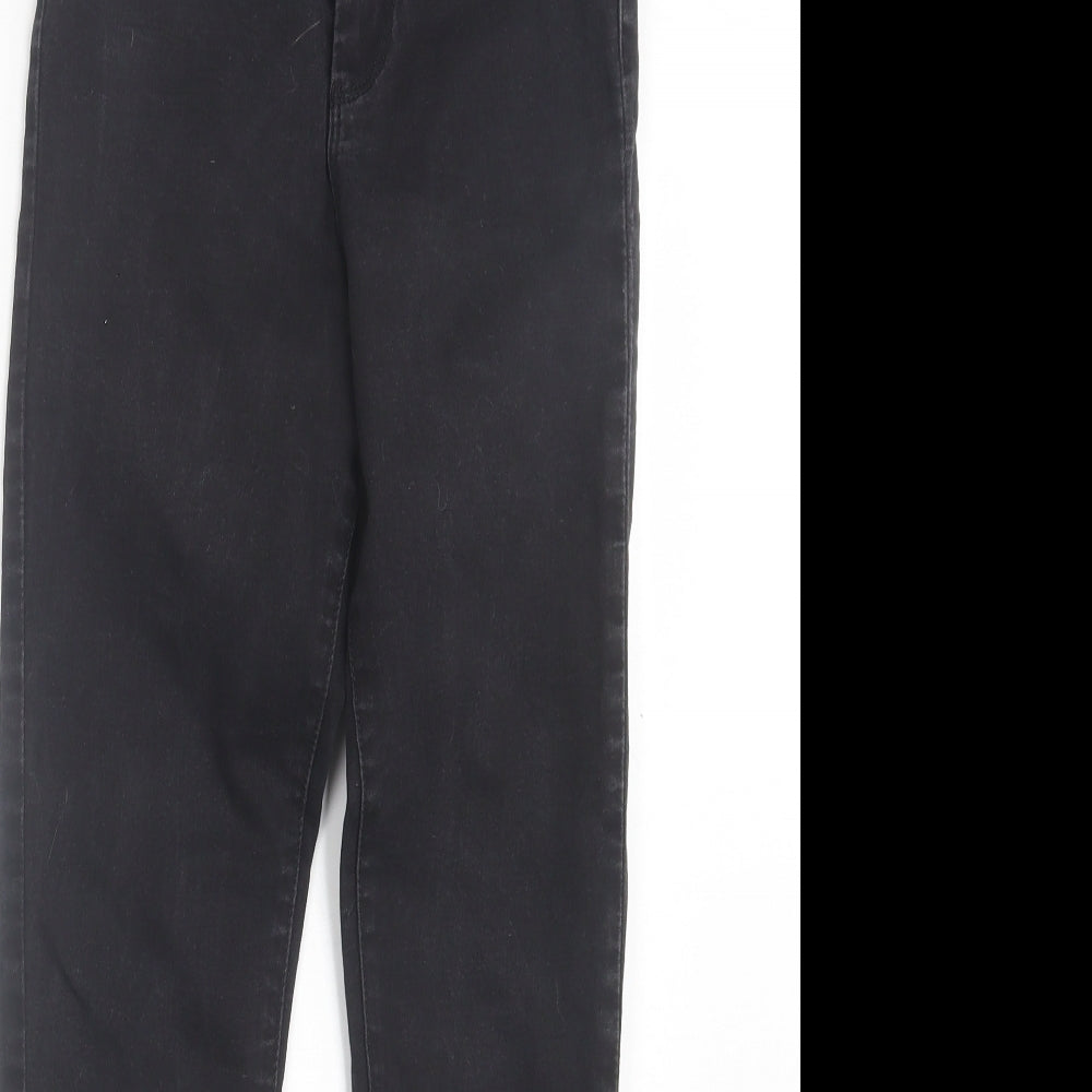 Denim & Co. Womens Black Cotton Skinny Jeans Size 10 L28 in Regular Button