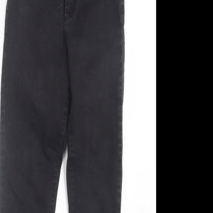 Denim & Co. Womens Black Cotton Skinny Jeans Size 10 L28 in Regular Button