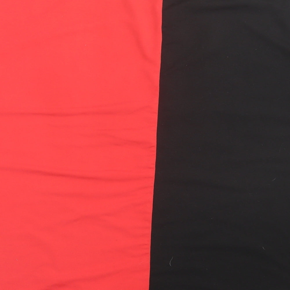 SheIn Womens Multicoloured Striped Polyester Basic T-Shirt Size S Crew Neck