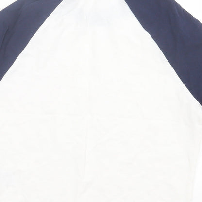 Womens UK Size M H&M Blue Cropped T-Shirt