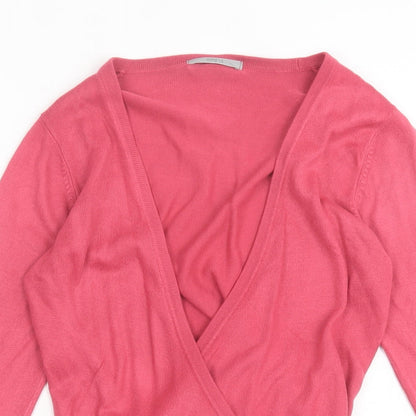 Womens UK Size 8 Marks and Spencer Pink Wrap Jumper
